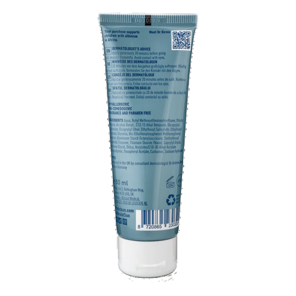 Protecție solară pentru ten gras sau acneic SPF50