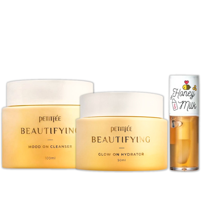 Набор для ухода за кожей и губами для сияющего и увлажненного вида