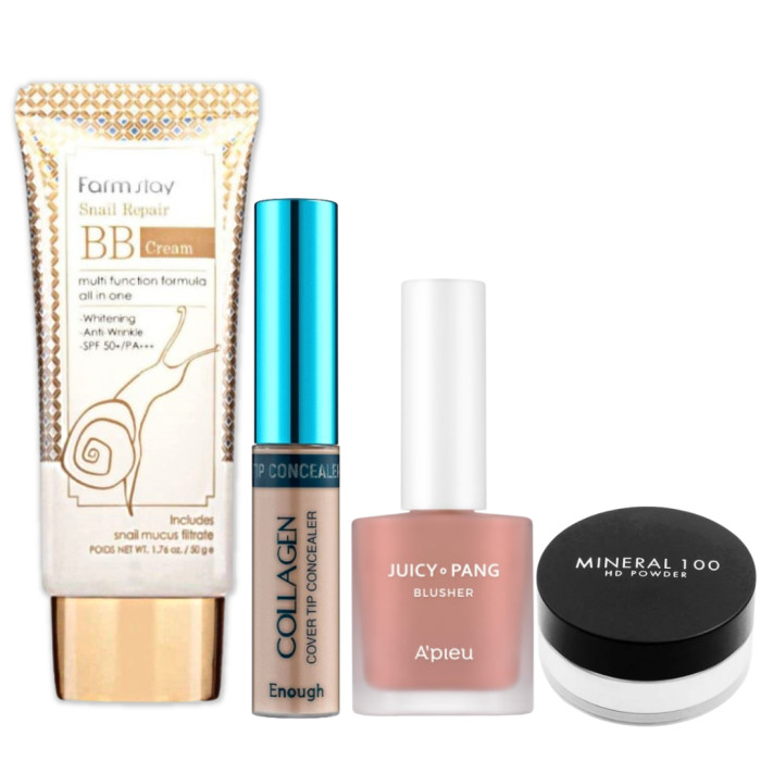 Setul de machiaj natural și luminos