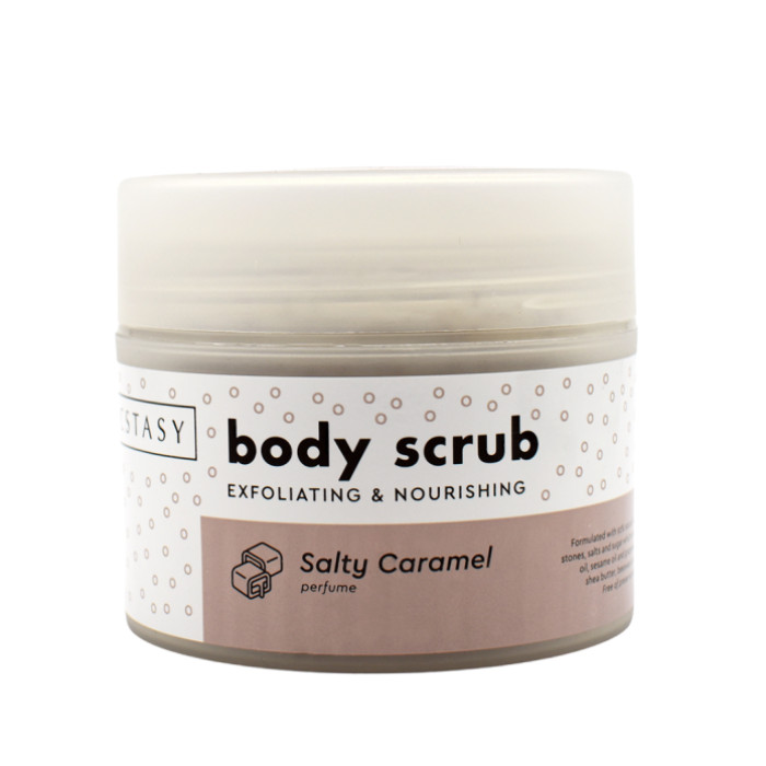 Scrub de corp cu aroma de caramel sarat