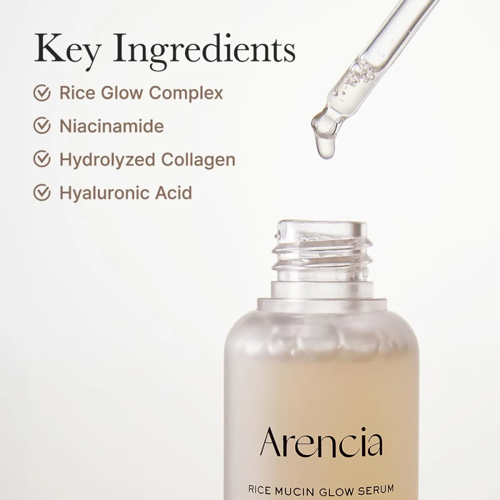 Serum cu orez fermentat și acid hialuronic