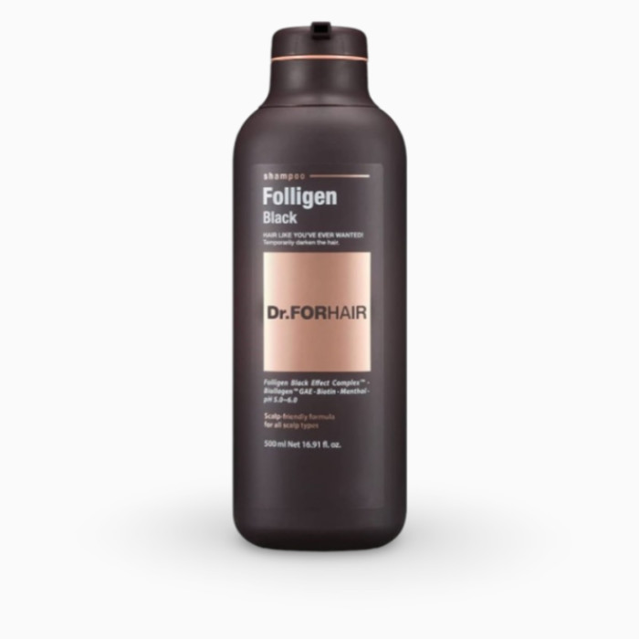 Черный шампунь против выпадения волос с тонирующим эффектом