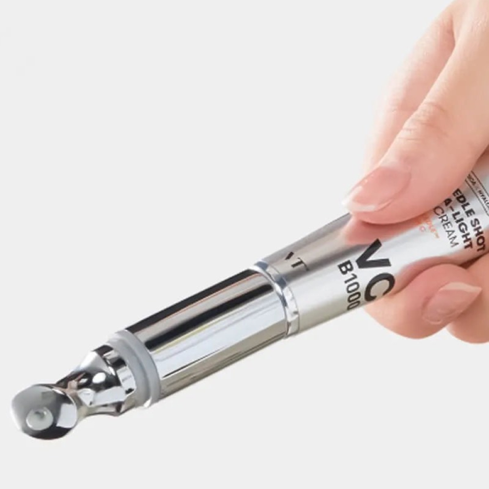 Cremă pentru ochi cu microace, Vitamina C și aplicator vibrant