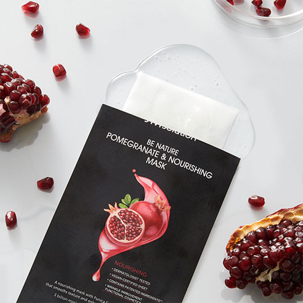 Mască din țesătură cu extract de rodie