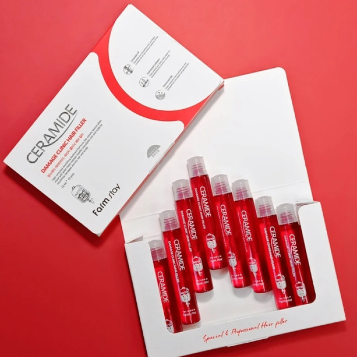 Fiole cu ceramide pentru par deteriorat