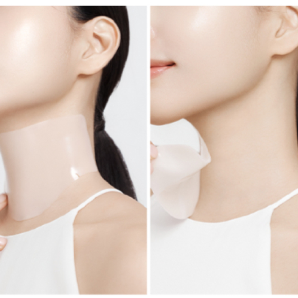 Mască din hidrogel pentru zona gâtului cu efect lifting