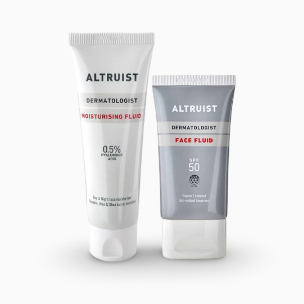 Set cu acid hialuronic și SPF50 pentru hidratarea și protejarea pielii