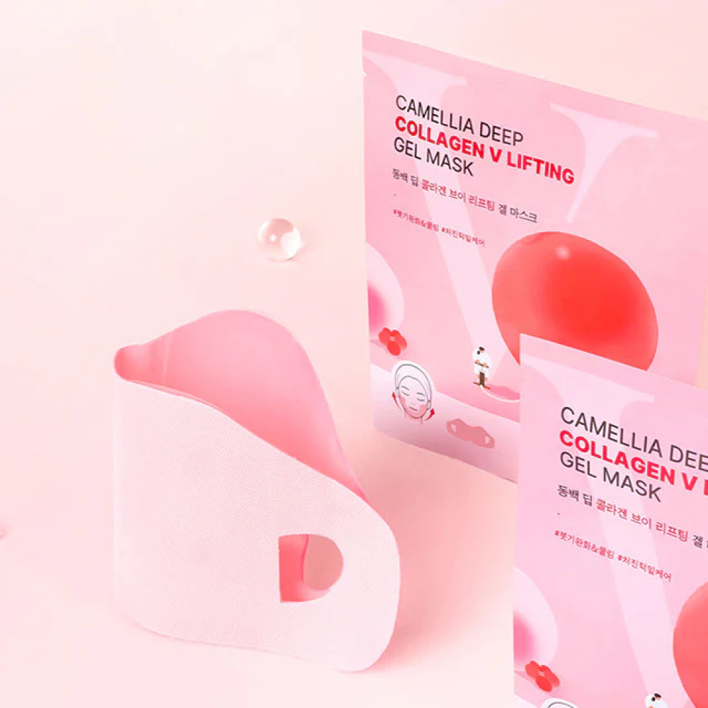 Mască din hidrogel cu Colagen și Camelia Japoneză cu efect de V-shape