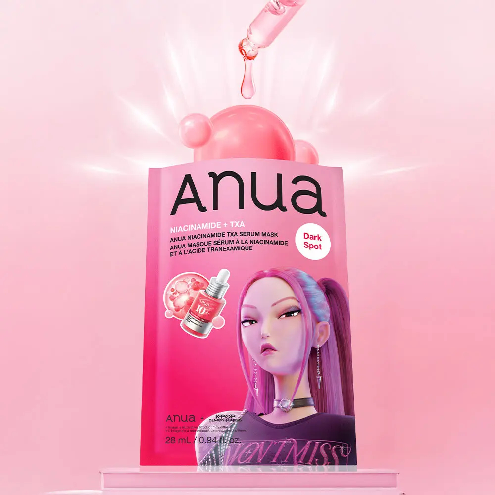 Mască din țesătură iluminantă cu niacinamidă și acid tranexamic