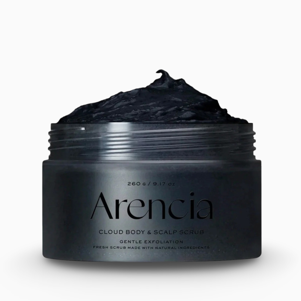 Scrub exfoliant 2-în-1 pentru corp și scalp, cu efect detoxifiant și revitalizant