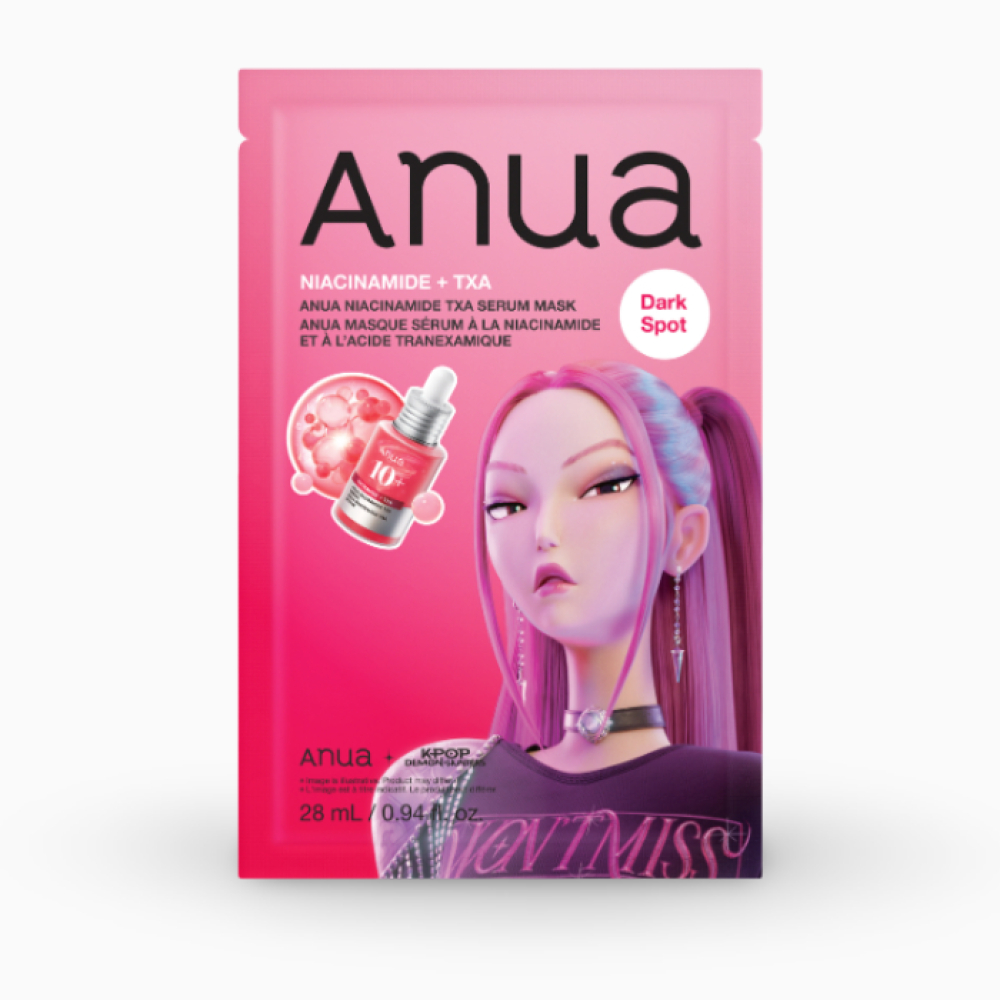 Mască din țesătură iluminantă cu niacinamidă și acid tranexamic