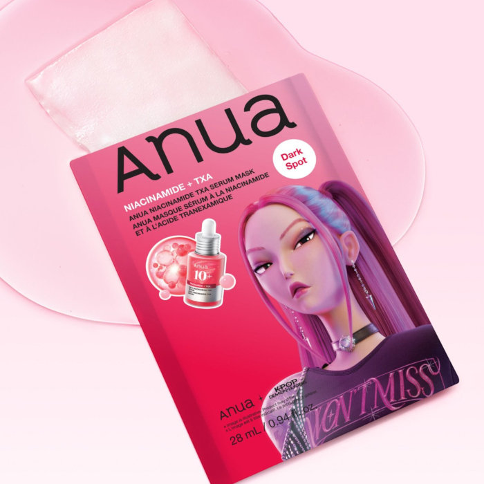 Mască din țesătură iluminantă cu niacinamidă și acid tranexamic