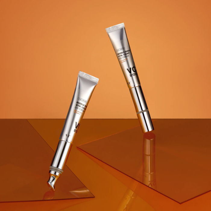 Cremă pentru ochi cu microace, Vitamina C și aplicator vibrant