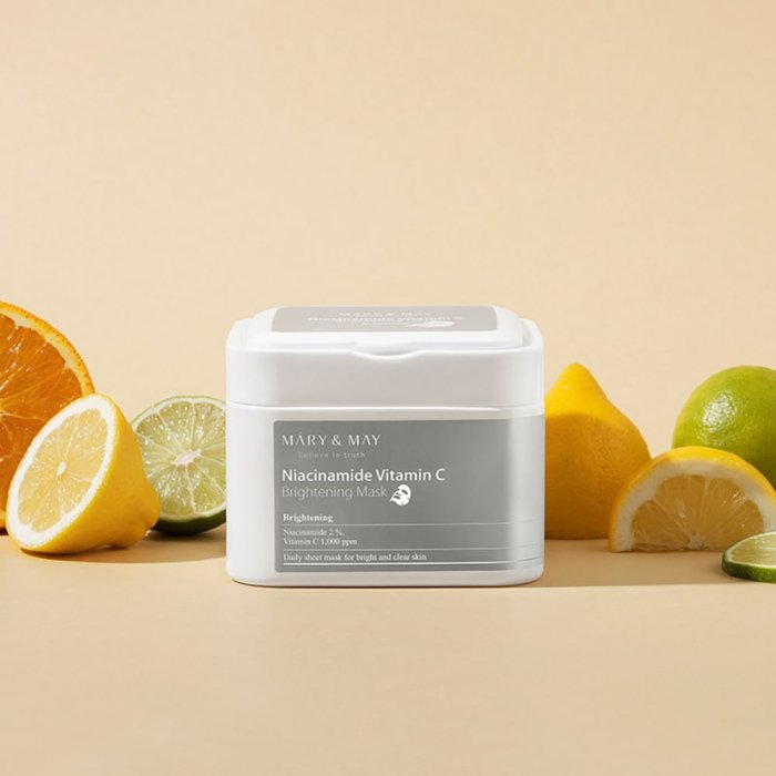 Set de măști din țesatură pentru față cu Niacinamidă și Vitamina C