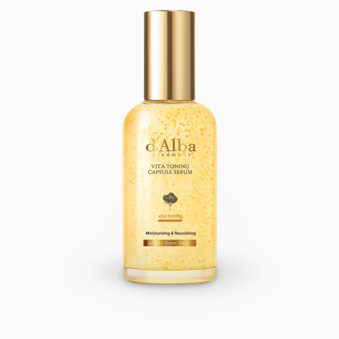 Осветляющая и тонизирующая сыворотка с витаминными капсулами