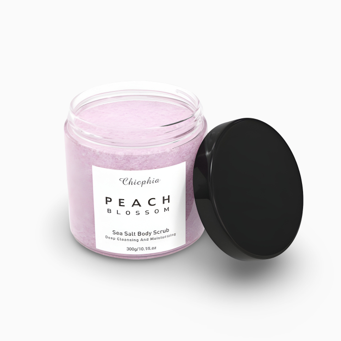 Scrub pentru corp cu sare de mare si aroma de flori de piersic