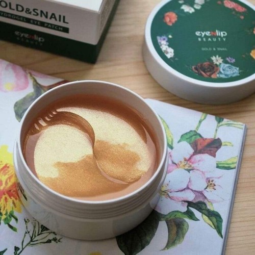 Гидрогелевые пластыри с золотом и муцином улитки