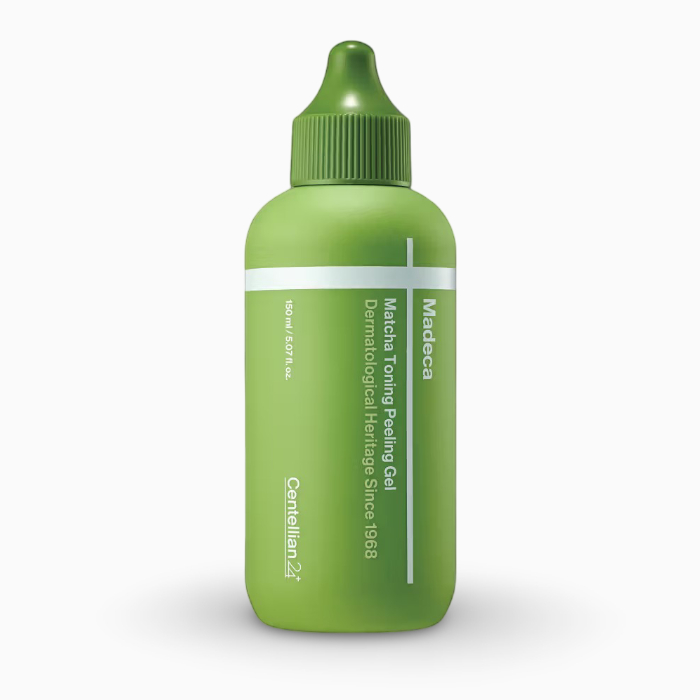 Gel exfoliant cu matcha și capsule de cărbune