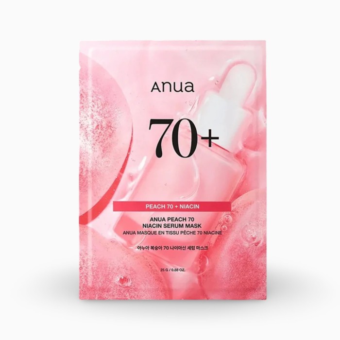 Masca din tesatura pentru fata cu extract de piersici 70%