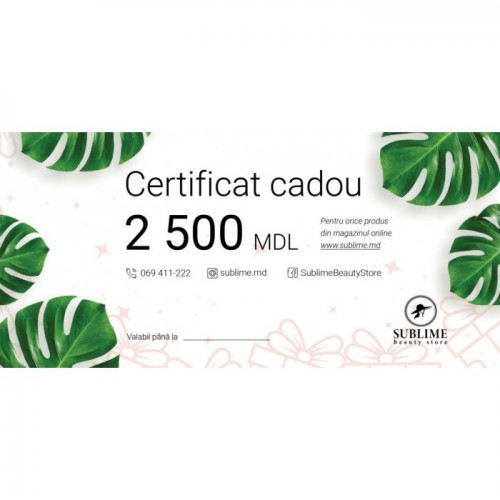 Подарочный сертификат 2500 лей
