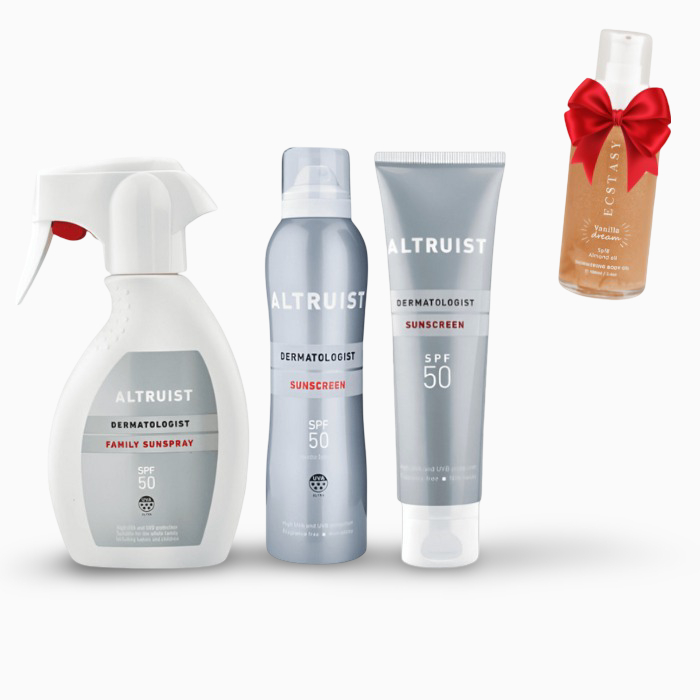 Set de protectie solara pentru toata familia + Cadou!