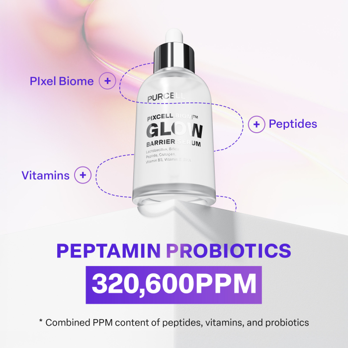 Ser reparator și iluminator cu probiotice și peptide