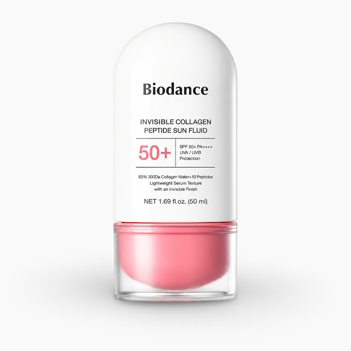 Лёгкий солнцезащитный флюид с коллагеном и пептидами SPF50+